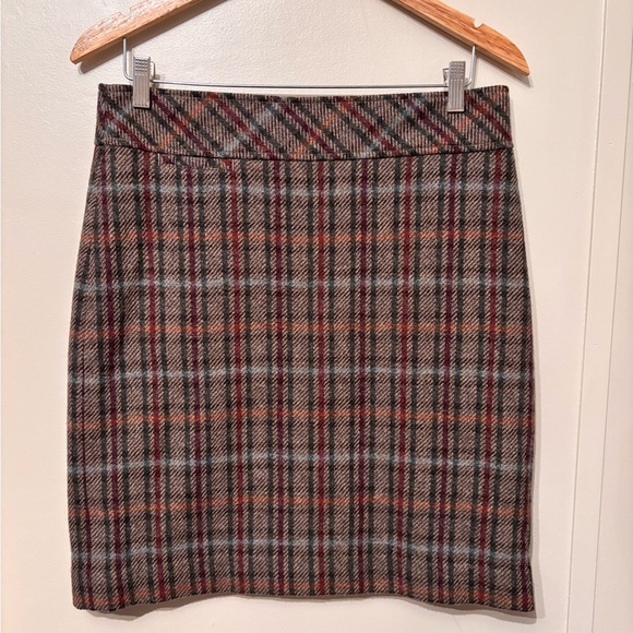 Plaid Women's Skirt - Black, Red, Gray - Picture 1 of 6